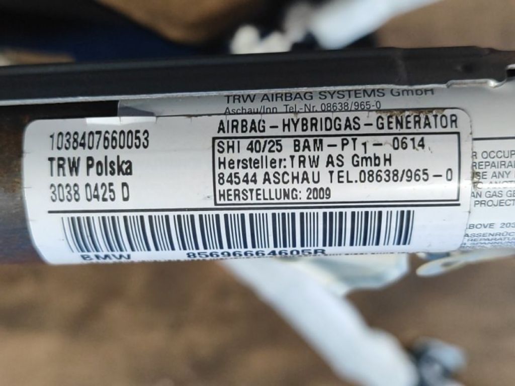 72126966646 | Подушка безпеки (штора) права BMW 3 SERIES (E90-E93) 2005–2014 - Фото 5