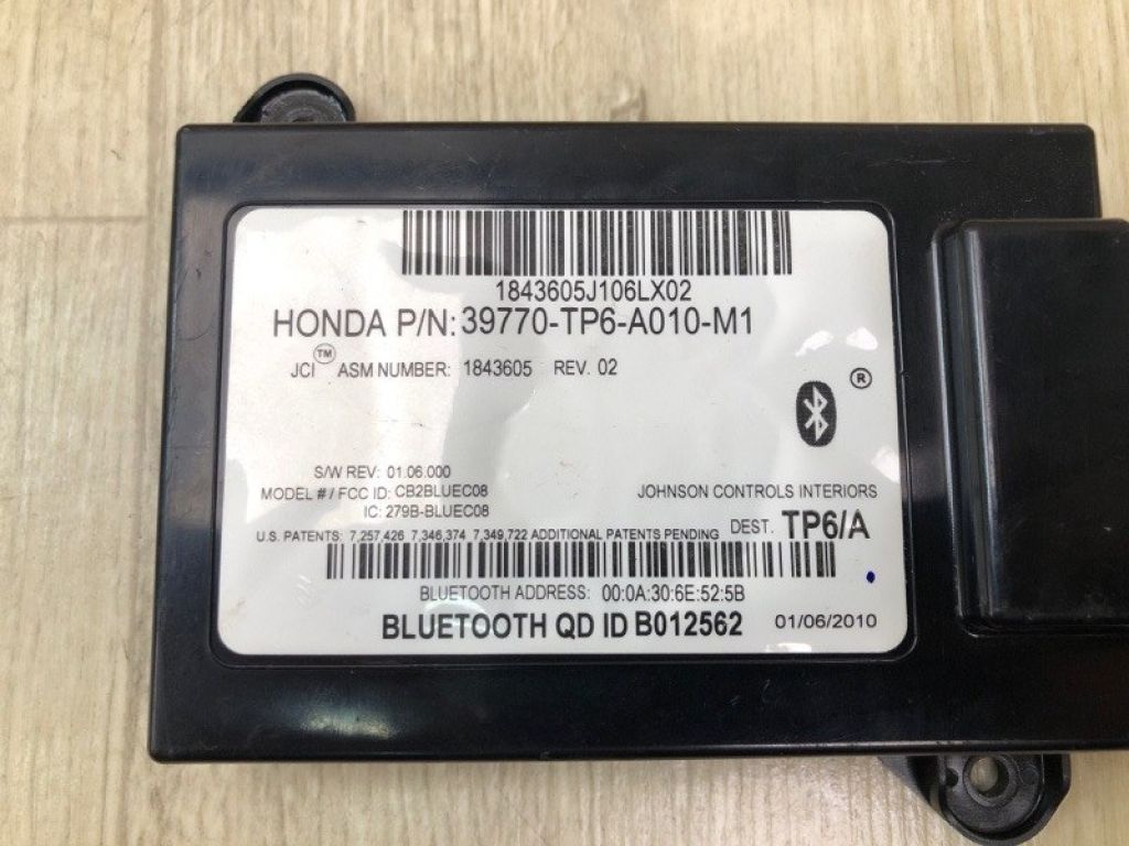 39770-TP6-A01 | Блок керування блютуз HONDA CROSSTOUR 09-15 - Фото 6