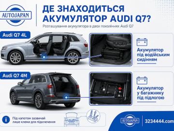 Audi Q7 где находится аккумулятор?