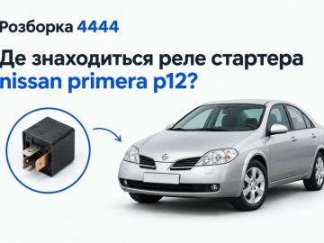 Где находится реле стартера nissan primera p12?