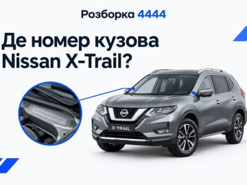Где номер кузова nissan x-trail?