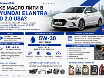 Какое масло лить в Hyundai Elantra AD 2.0 USA?