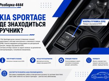 Kia Sportage где находится ручник?