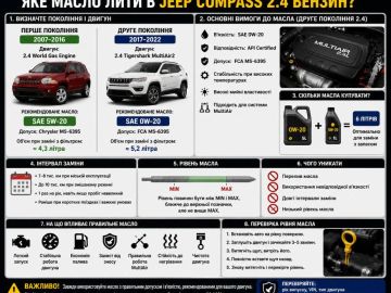 Какое масло лить в Jeep Compass 2.4 бензин?