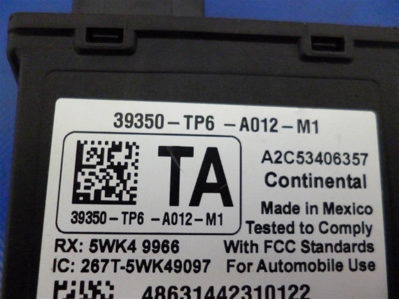 Блок керування тиском в шинах HONDA CROSSTOUR 09-15 39350-TP6-A01 — 3