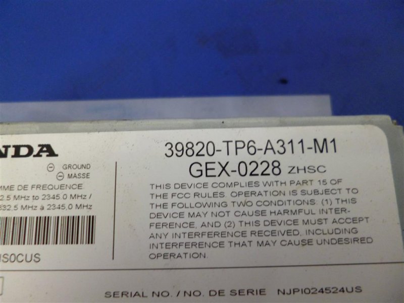 Блок електронний HONDA CROSSTOUR 09-15 39820-TP6-A31 — 3