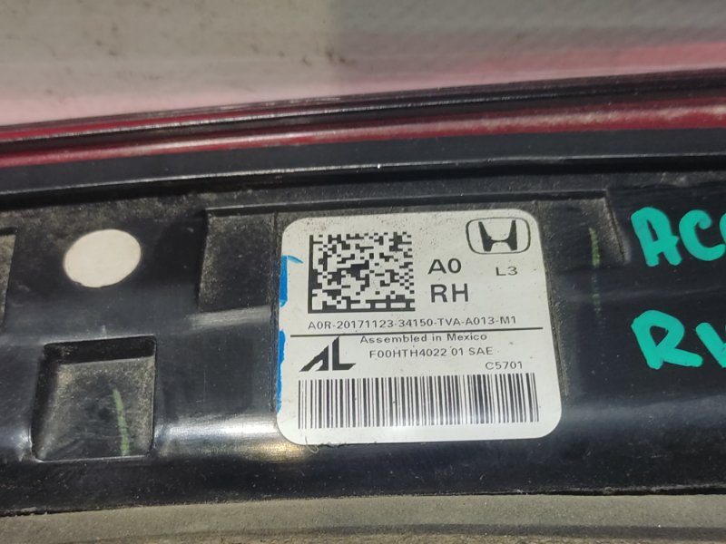 Ліхтар внутрішній задній правий HONDA ACCORD CV 18- 34150-TVA-A01 — 4