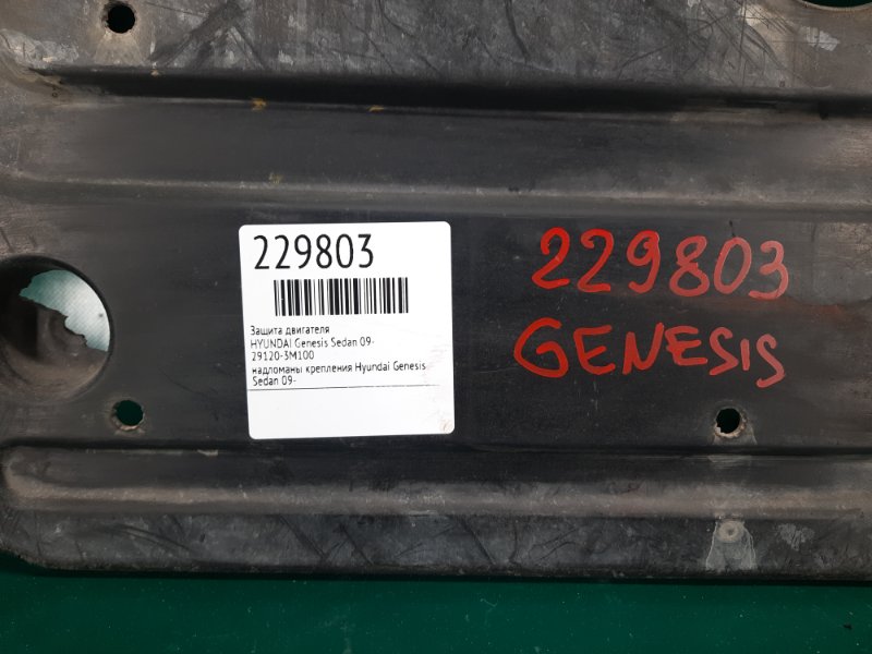 Захист двигуна HYUNDAI GENESIS SEDAN 08-13 29120-3M100 — 2