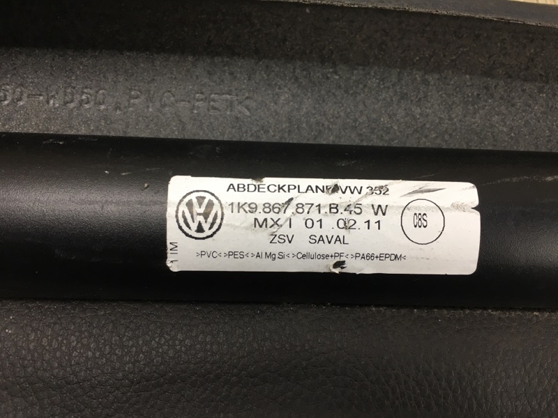 Шторка  багажника VOLKSWAGEN GOLF 12-21 1K9867871B — 4