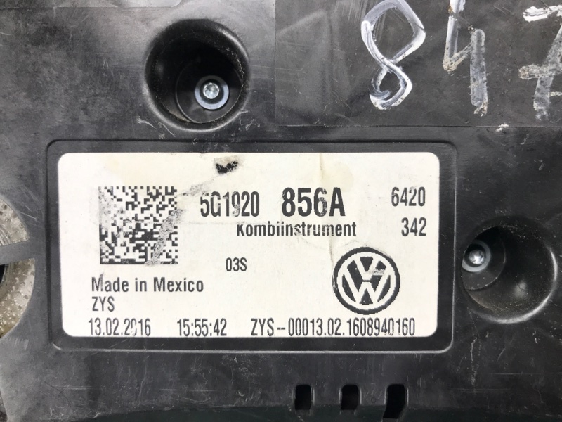 Панель приладів VOLKSWAGEN GOLF 12-21 5G1 920 856 A — 5