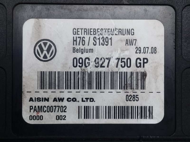 Блок керування АКПП VOLKSWAGEN PASSAT CC 08-12 09G927750GP — 4