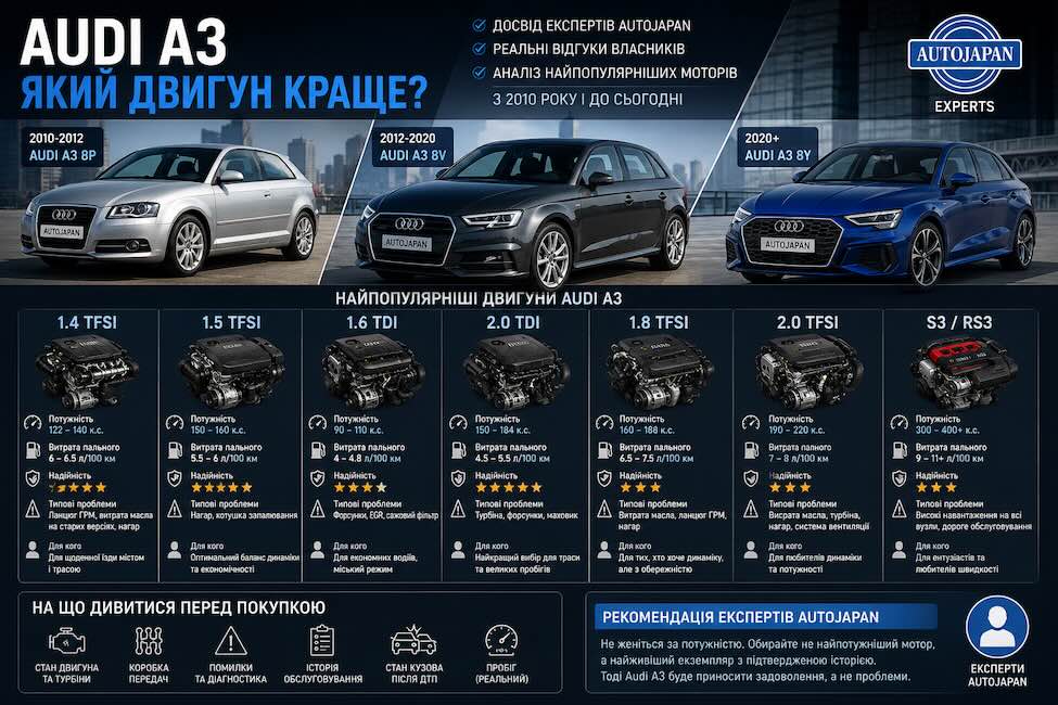 Audi A3 який двигун кращий? | AutoJapan - фото 1