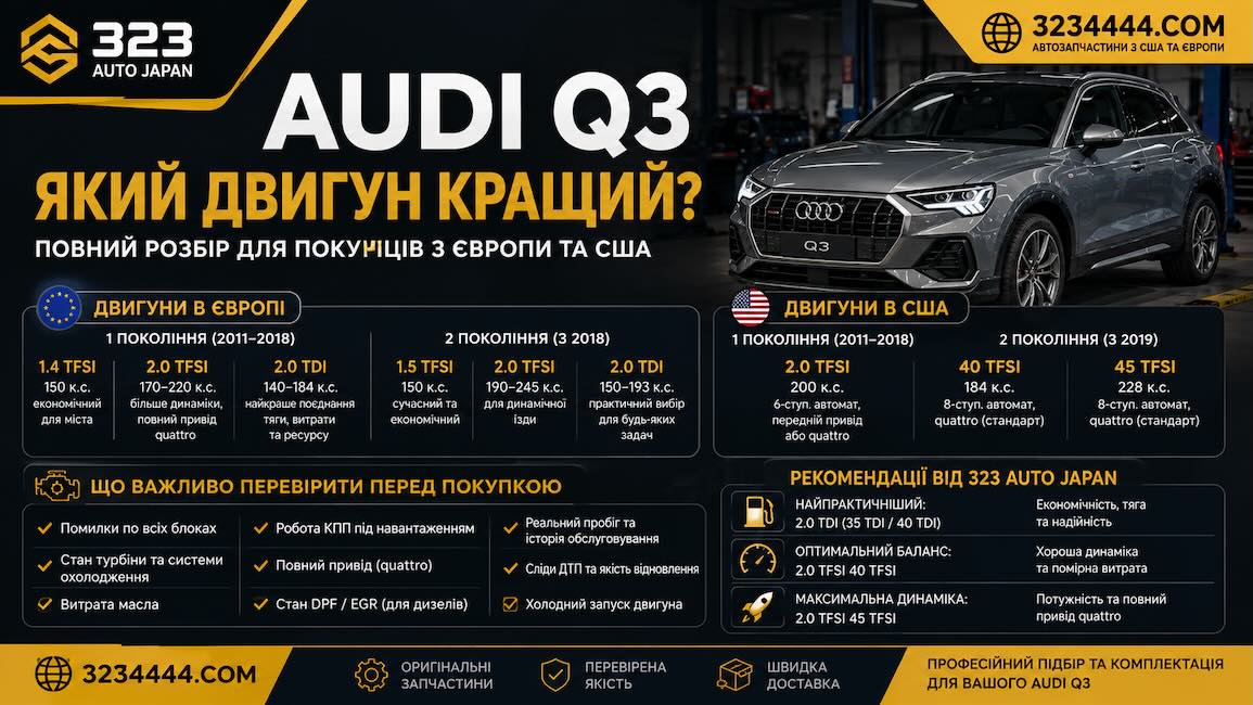 Audi Q3 какой двигатель лучше? | AutoJapan - фото 1
