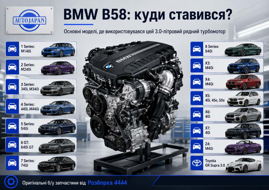 BMW B58 куди ставився? | Розборка 4444 - фото 1