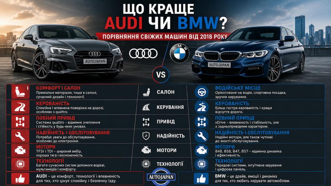 Що краще Audi чи BMW? | AutoJapan - фото 1
