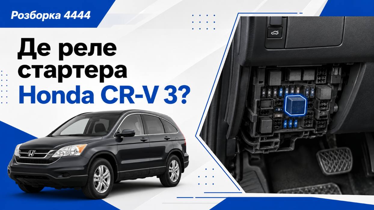 Где находится реле стартера Honda CR-V 3? - фото 1