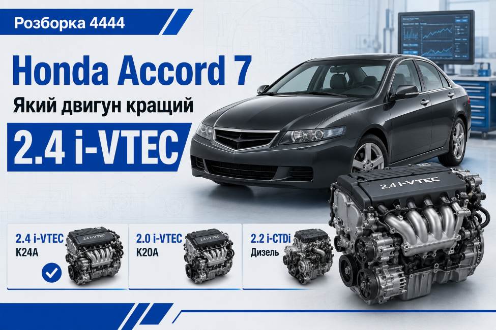 Honda Accord 7 какой двигатель лучше? | Разборка 4444 - фото 1