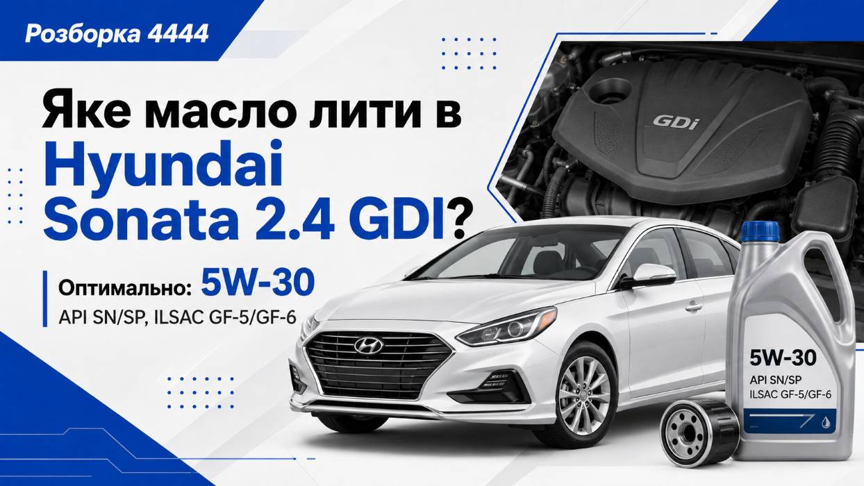 Какое масло лить в Hyundai Sonata 2.4 GDI? - фото 1