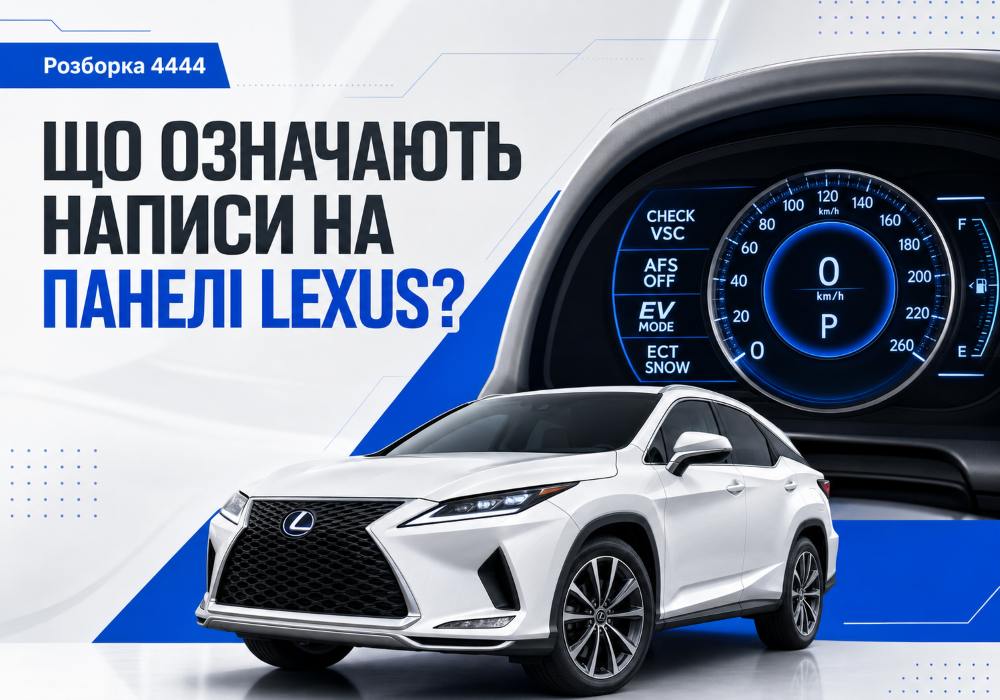 Что означают надписи на панели Lexus? | Разборка 4444 - фото 1