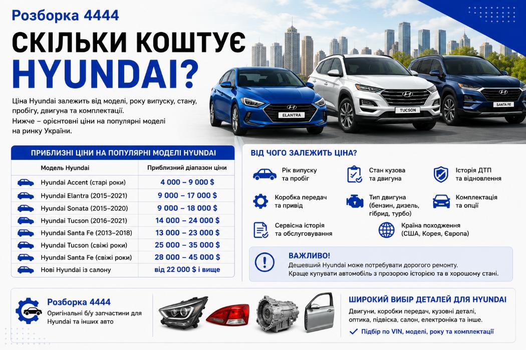 Сколько стоит Hyundai? | Разборка 4444 - фото 1
