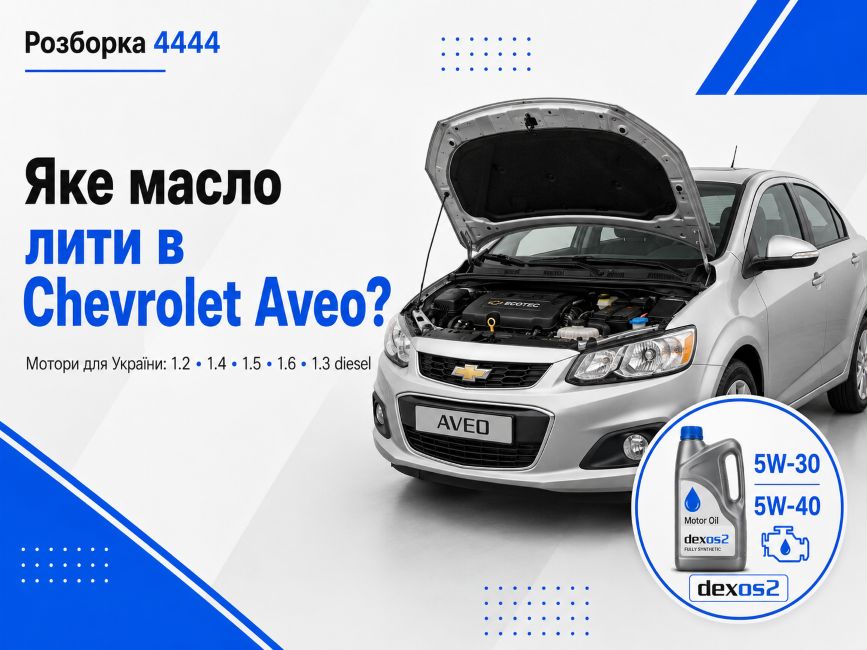 Какое масло лить в Chevrolet Aveo? | Разборка 4444 - фото 1